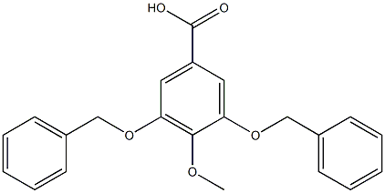3,5-dibenzyloxy-4-methoxybenzoic acid 化学構造式