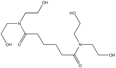 N,N,N',N'-tetrakis(2-hydroxyethyl)hexanediamide Struktur