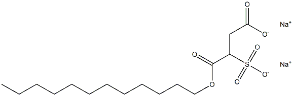 磺基琥珀酸月桂酯二钠 结构式