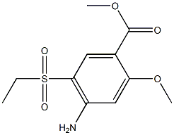 2-甲氧基-4-氨基-5-乙磺酰基苯甲酸甲酯,,结构式