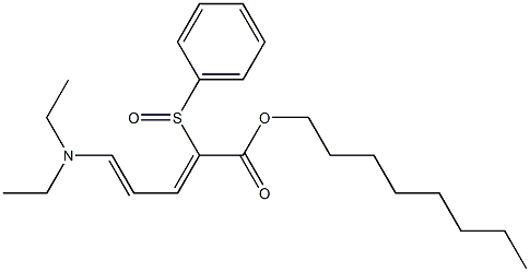 5-二乙胺基-2-苯亚磺酰基-2,4-戊二烯酸辛酯, , 结构式