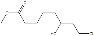 Methyl 8-chloro-6-hydroxycaprylate 化学構造式