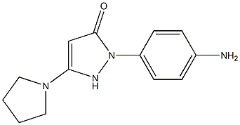 1-(对氨基苯基)-3-(1-吡咯烷基)-5-吡唑酮,,结构式