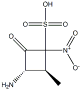 (2S,3S)3-氨基-2-甲基-4-氧代氮环丁烷磺酸,,结构式