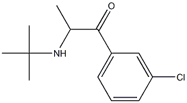 1-(3-氯苯基)-2-[(1,1-二甲基乙基)氨基]-1-丙酮,,结构式