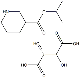 (R)-3-哌啶甲酸甲(乙)酯-L-酒石酸盐, , 结构式