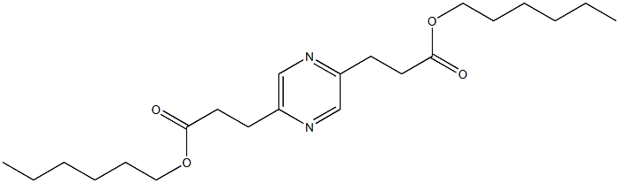 Hexyl-3-[5-(2-hexyloxycarbonylethyl)pyrazin-2-yl]propionate Structure