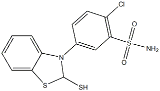 2-mercaptobenzothiazole-5-(n-4chlorophenyl)-sulfonamide Structure