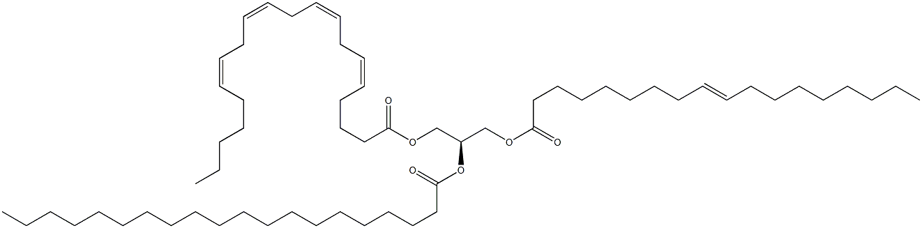 1-(9Z-octadecenoyl)-2-eicosanoyl-3-(5Z,8Z,11Z,14Z-eicosatetraenoyl)-sn-glycerol 结构式