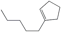 1-Pentylcyclopentene. Struktur