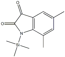 5,7-Dimethyl-1-(trimethylsilyl)-1H-indole-2,3-dione 结构式