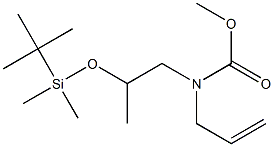 Carbamic acid, N-allyl-N-[2-(t-butyldimethylsilyloxy)propyl]-, methyl  ester 结构式