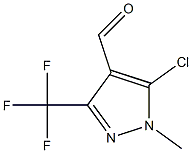 5-Chloro-1-methyl-3-(trifluoromethyl)-1H-pyrazole-4-carboxaldehyde 97% 结构式