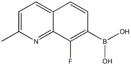 8-Fluoro-2-methylquinoline-7-boronic acid 95% Structure