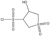 1,1-Dioxo-4-hydroxytetrahydrothiophene-3-sulphonyl chloride 结构式