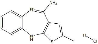 4-AMINO-2-METHYL-10H-THIENO[2,3-B][1,5]BNZODIAZEPINE,HYDROCHLORIDE Struktur