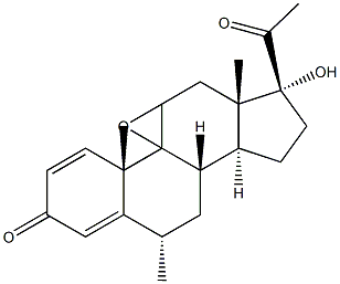6A-METHYL-17A,-HYDROXY-9,11-EPOXYPREGNA-1,4-DIENE-3,20-DIONE,,结构式
