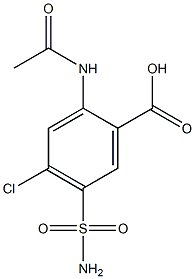N-ACETYL-4-CHLORO-5-SULFAMYL-ANTHRANILIC ACID,,结构式