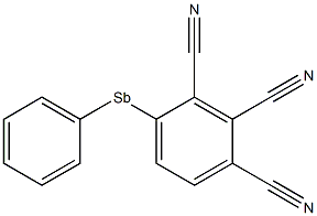 diphenylantimony tricyanide Struktur