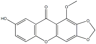 7-hydroxy-1-methoxy-2,3-methylenedioxyxanthone Structure