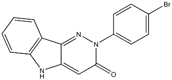 2-(4-bromophenyl)-2,5-dihydropyridazino(4,3-b)indol-3(3H)-one,,结构式
