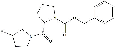 N-benzyloxycarbonyl-prolyl-3-fluoropyrrolidine Struktur