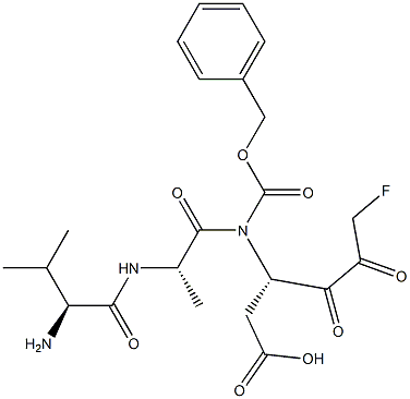 benzyloxycarbonylvalyl-alanyl-aspartyl fluoromethyl ketone Structure