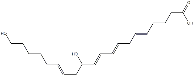 12,20-dihydroxy-5,8,10,14-eicosatetraenoic acid Structure