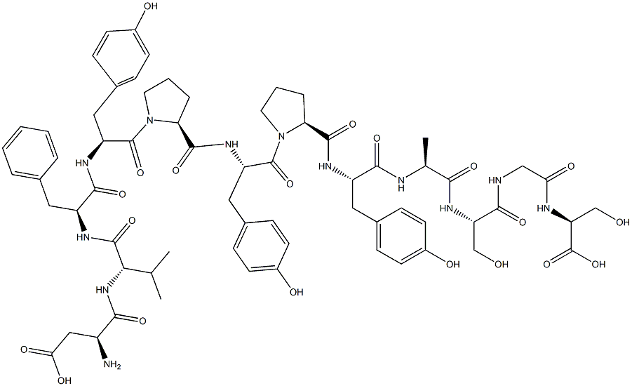 aspartyl-valyl-phenylalanyl-tyrosyl-prolyl-tyrosyl-prolyl-tyrosyl-alanyl-seryl-glycyl-serine|