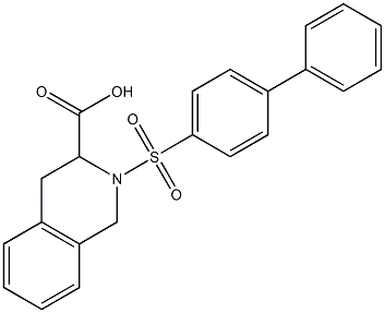 2-(biphenyl-4-ylsulfonyl)-1,2,3,4-tetrahydroisoquinolin-3-carboxylic acid Structure