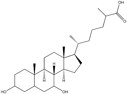 3,7-dihydroxycholestan-26-oic acid 结构式