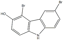 4,6-dibromo-3-hydroxycarbazole 化学構造式