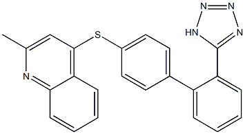 2-methyl-4-((2'-(1H-tetrazol-5-yl)-4-biphenylyl)thio)quinoline|