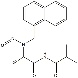 N-nitroso-N-(1-naphthylmethyl)-N'-isobutyrylalaninamide 化学構造式