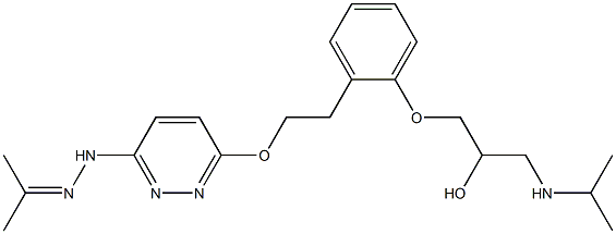1-(2-(2-(3-isopropylidenehydrazino-6-pyridazinyloxy)ethyl)phenoxy)-3-isopropylamino-2-propanol,,结构式