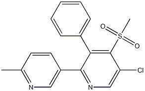  5-chloro-3-(4-methylsulfonyl)phenyl-2-(2-methyl-5-pyridinyl)pyridine