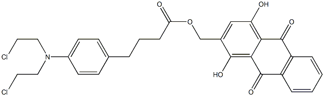2-(1-(4-(p-bis(2-chloroethyl)-aminophenyl)-butanoyloxy)methyl)-1,4-dihydroxy-9,10-anthraquinone
