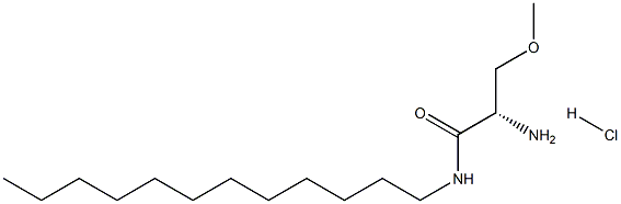 O-methyl-serine dodecylamide hydrochloride 化学構造式