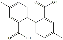 4,4'-dimethylbiphenyl-2,2'-dicarboxylic acid,,结构式