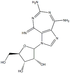 4,6-diamino-8-imino-8H-1-ribofuranosylimidazo(4,5-e)(1,3)diazepine Structure