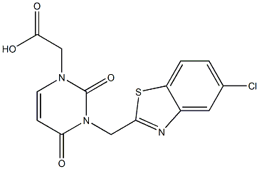 3-((5-chlorobenzothiazol-2-yl)methyl)-1,2,3,4-tetrahydro-2,4-dioxopyrimidine-1-acetic acid
