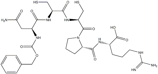 (phenylmethoxy)carbonyl-asparaginyl-(cysteinyl)cysteinyl-prolyl-arginine 结构式