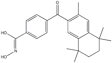 4-((3,5,5,8,8-pentamethyl-5,6,7,8-tetrahydro-2-naphthyl)carbonyl)benzoic acid oxime 化学構造式