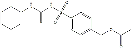 4-(1-acetoxyethyl)-N-(cyclohexylcarbamoyl)benzenesulfonamide,,结构式