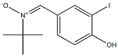 alpha-(4-hydroxy-3-iodophenyl)-N-tert-butylnitrone 化学構造式