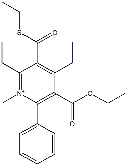 2,4-diethyl-1-methyl-3-(ethylsulfanylcarbonyl)-5-ethyloxycarbonyl-6-phenylpyridinium|