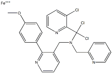  trichloro((((2-p-methoxyphenyl)pyridyl)methyl)bis(2-pyridylmethyl)amine)iron(III)