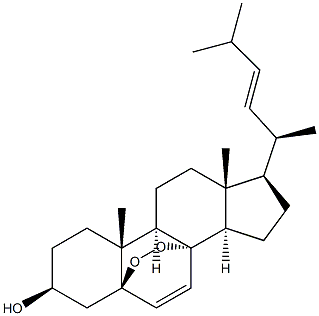 5,8 alpha-epidioxy-(22E)-24-nor-5 alpha-cholesta-6,22-dien-3 beta-ol Struktur