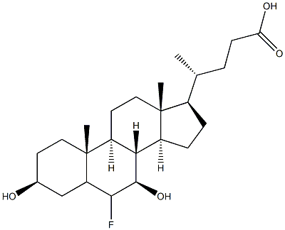 6-fluoro-ursodeoxycholic acid 化学構造式