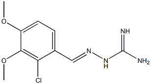 1-(3,4-dimethoxy-2--chlorobenzylideneamino)guanidine Struktur